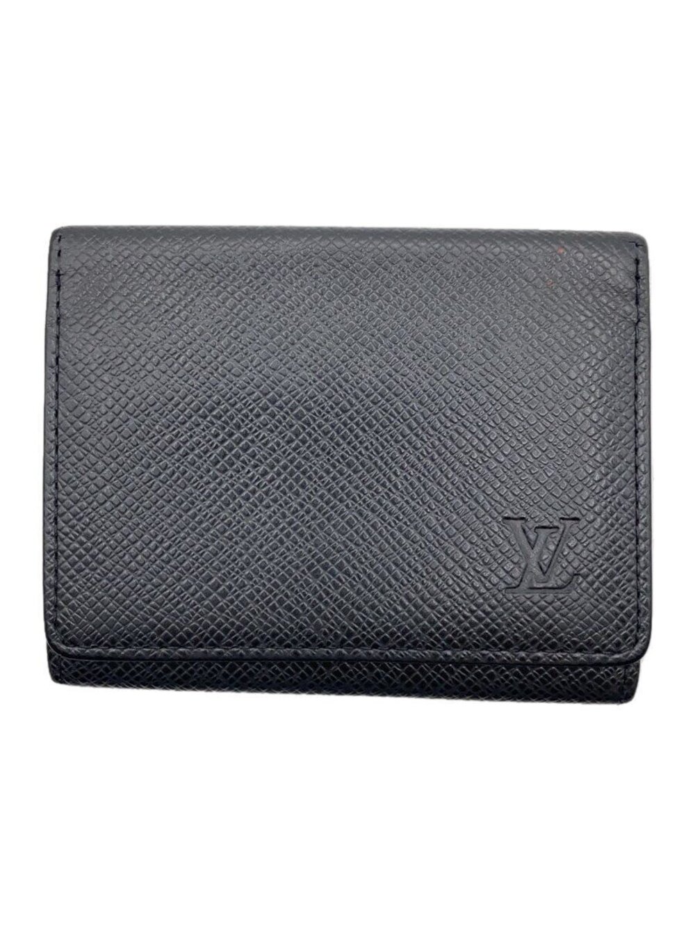 LOUIS VUITTON Envelope Wallet Carte de Visite NM Taiga Black Cowhide Black